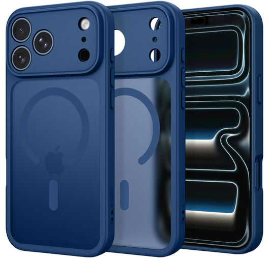 MagSafe-etui til Apple iPhone 18 Pro / 17 Pro, Tech-Protect, BasicMag, Mat Marineblå