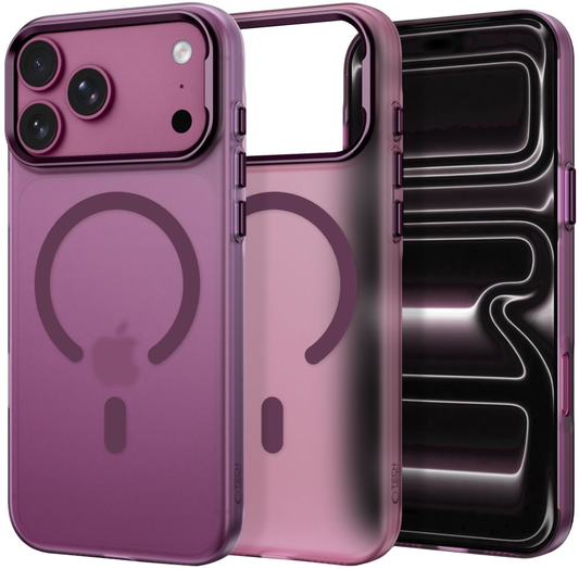 MagSafe-etui til Apple iPhone 18 Pro / 17 Pro, Tech-Protect, MagZero, Mat Vinrød