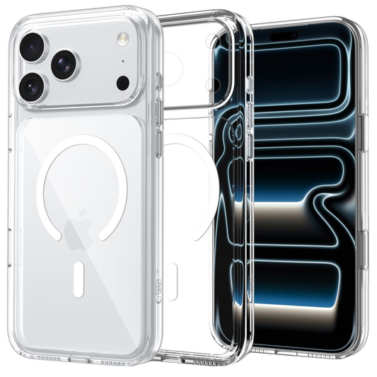 MagSafe-etui til Apple iPhone 18 Pro / 17 Pro, Tech-Protect, Flexair Hybrid CC, Transparent