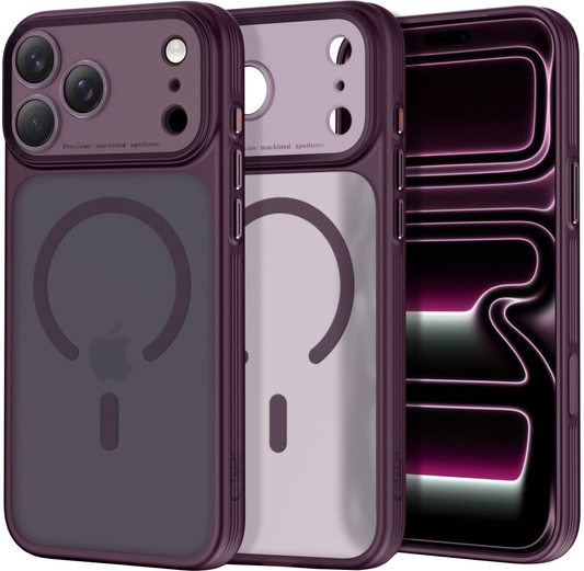 MagSafe-etui til Apple iPhone 18 Pro / 17 Pro, Tech-Protect, MagPeak CC, Mat Vinrød