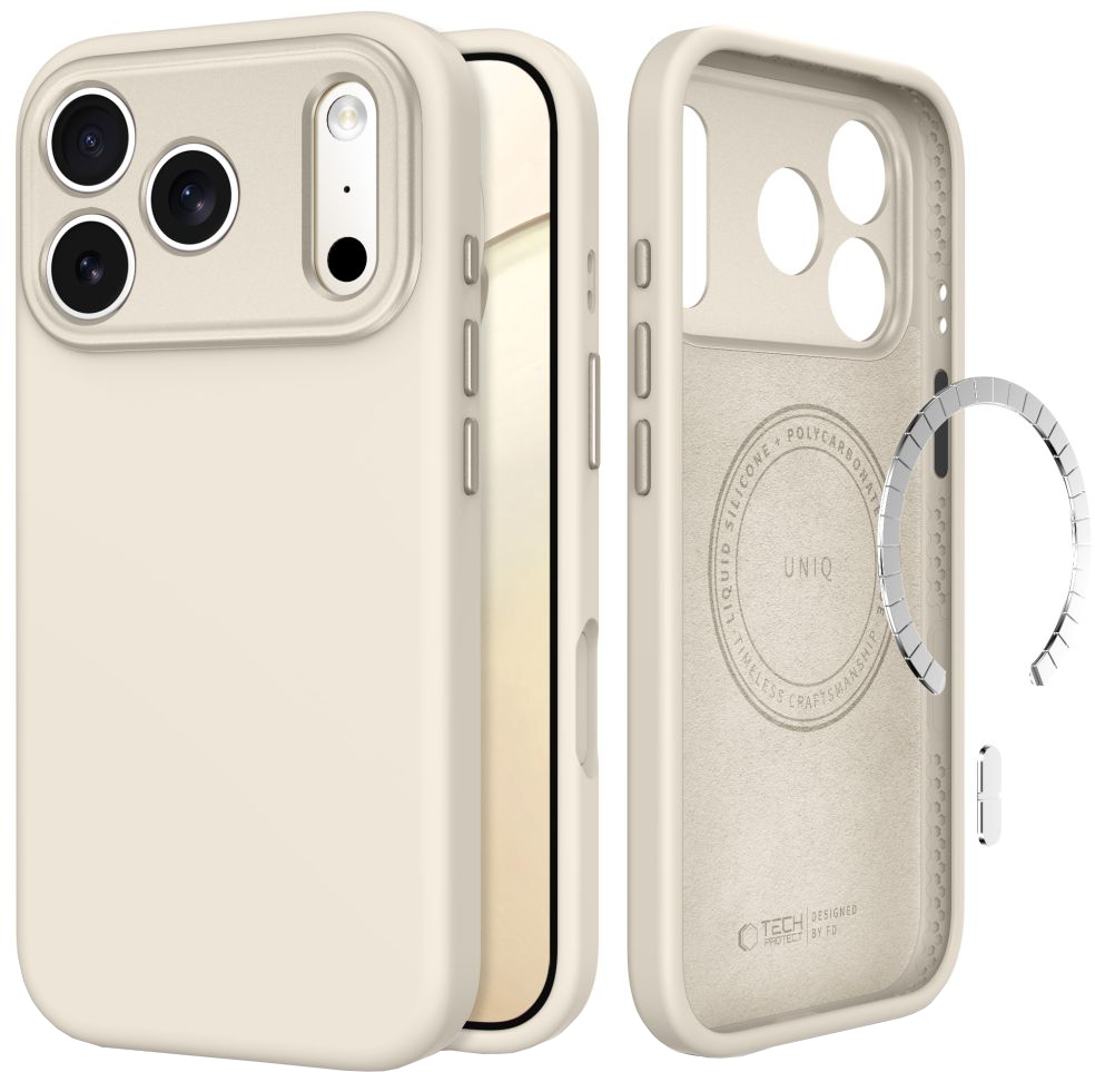 MagSafe-etui til Apple iPhone 18 Pro / 17 Pro, Tech-Protect, Uniq CC, Beige