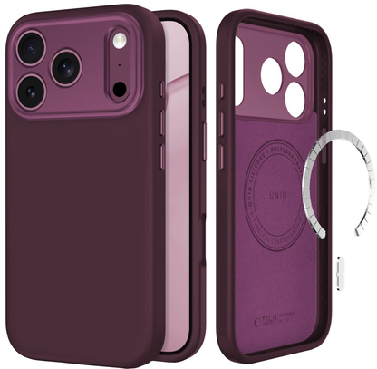 MagSafe-etui til Apple iPhone 18 Pro / 17 Pro, Tech-Protect, Uniq CC, Vinrød