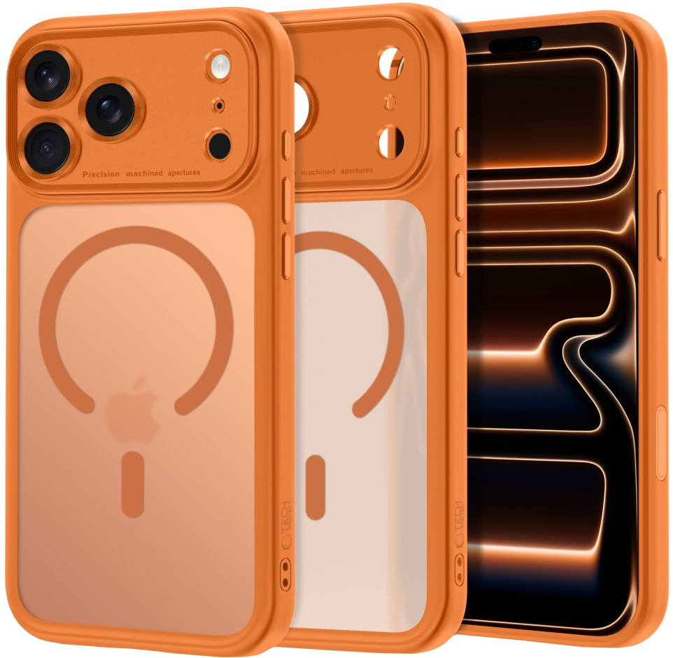 MagSafe-etui til Apple iPhone 18 Pro Max / 17 Pro Max, Tech-Protect, MagPeak CC, Mat Orange