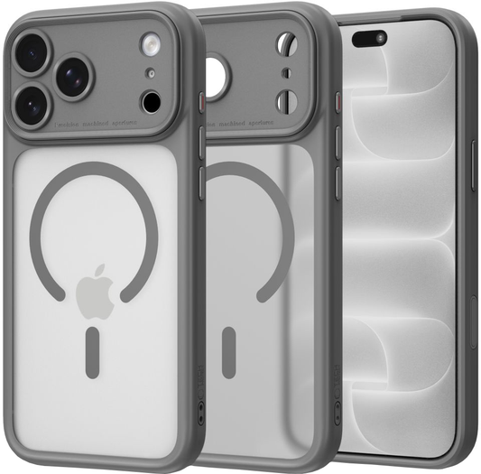 MagSafe-cover til Apple iPhone 18 Pro Max / 17 Pro Max, Tech-Protect, MagPeak CC, matgrå
