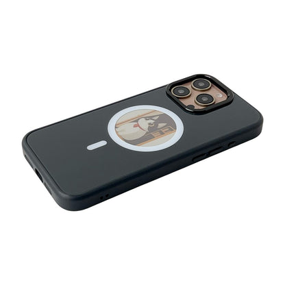 MagSafe-etui til Apple iPhone 15 Pro Max, OEM, Rund Skærm Smart E-Ink, Sort