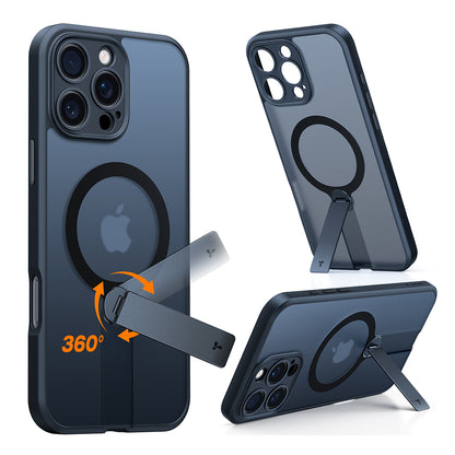 MagSafe cover til Apple iPhone 16 Pro Max, Torras, Pstand Spin, Sort