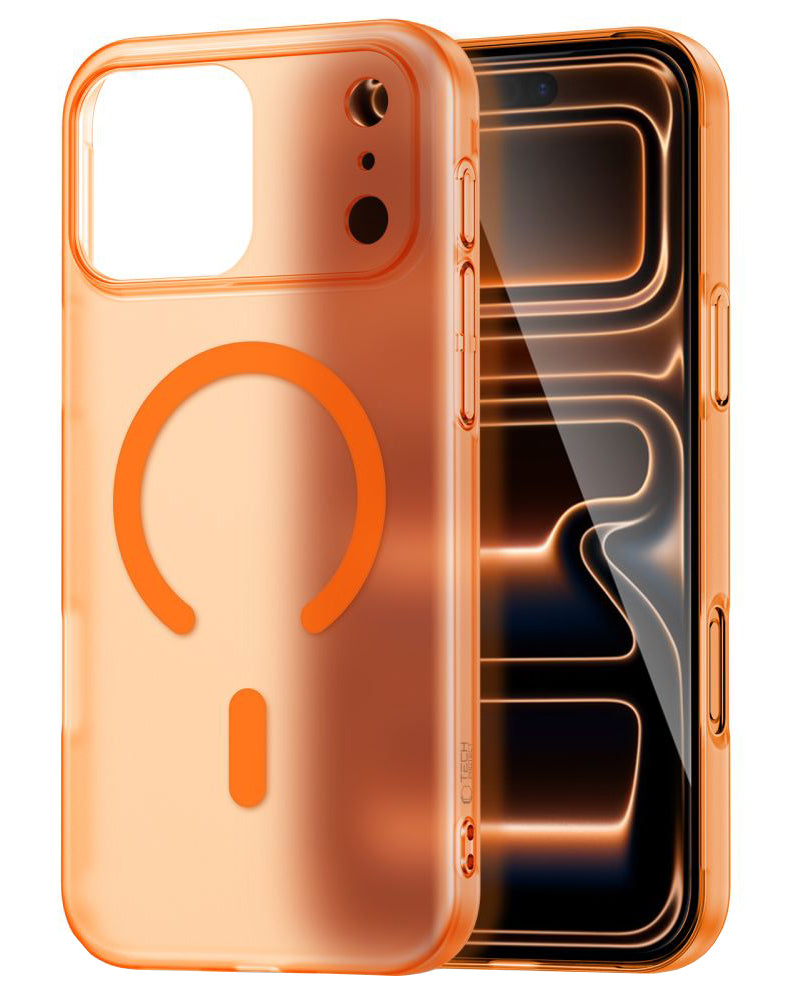 MagSafe cover til Apple iPhone 17 Pro Max, Tech-Protect, MagSlim, Mat Orange
