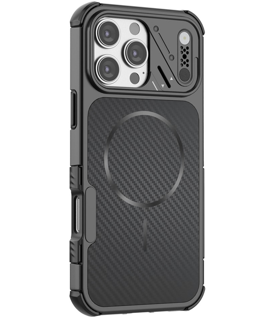 MagSafe Case for Apple iPhone 16 Pro Max, OEM, Carbon and Corner Protection, Black
