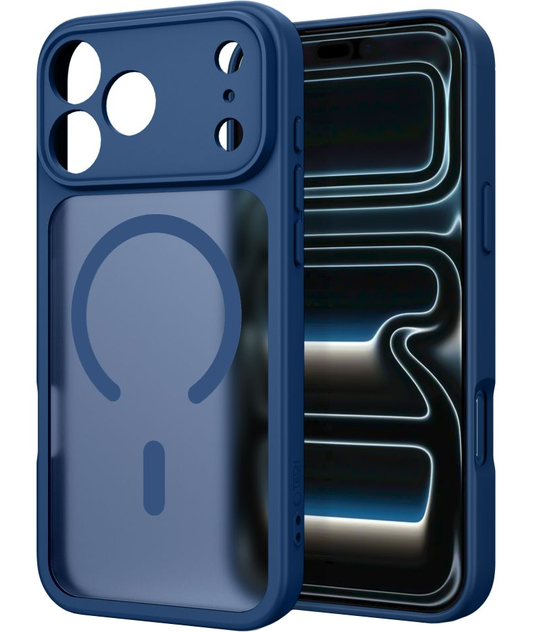 MagSafe-etui til Apple iPhone 18 Pro / 17 Pro, Tech-Protect, BasicMag, Mat Marineblå