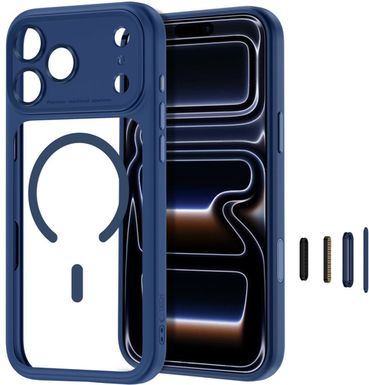 MagSafe-etui til Apple iPhone 18 Pro Max / 17 Pro Max, Tech-Protect, MagPeak CC, Marineblå