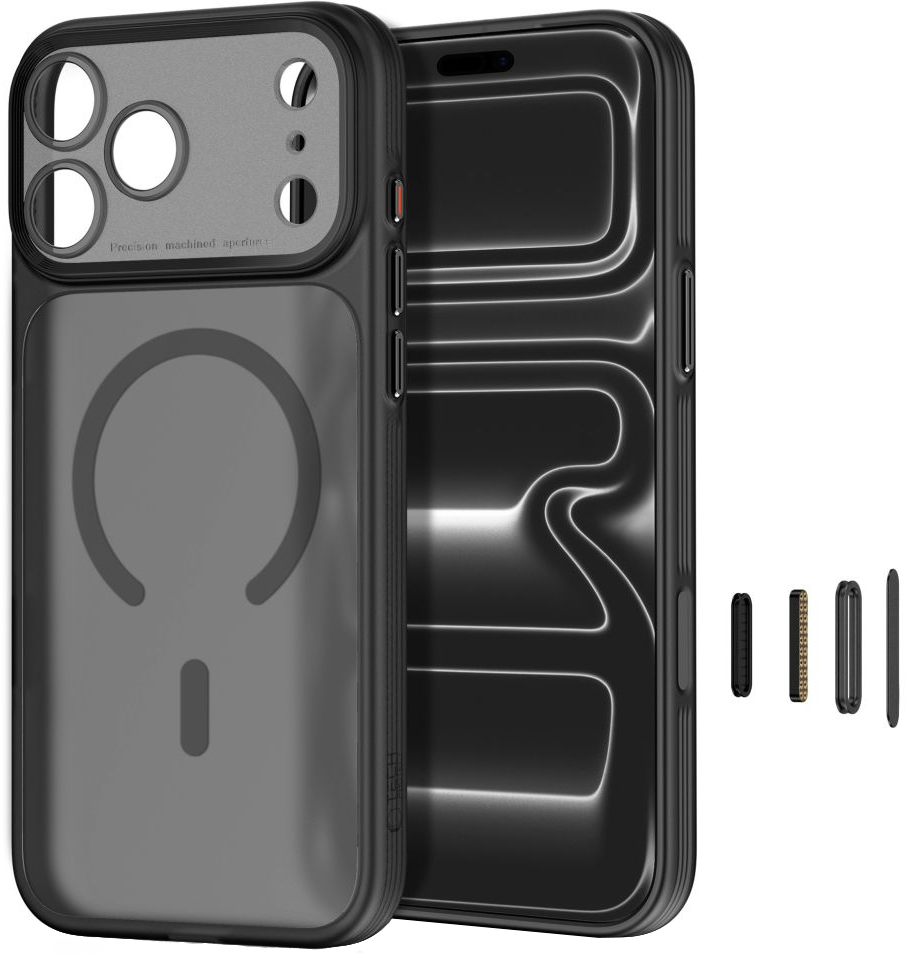 MagSafe-etui til Apple iPhone 18 Pro Max / 17 Pro Max, Tech-Protect, MagPrime CC, Mat Sort