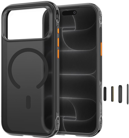 MagSafe-etui til Apple iPhone 18 Pro / 17 Pro, Tech-Protect, MagAir CC, Mat Sort