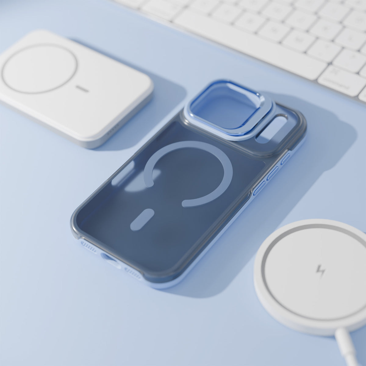 MagSafe-etui til Apple iPhone 18 Pro / 17 Pro, Etteri, Morning Fog, Blå