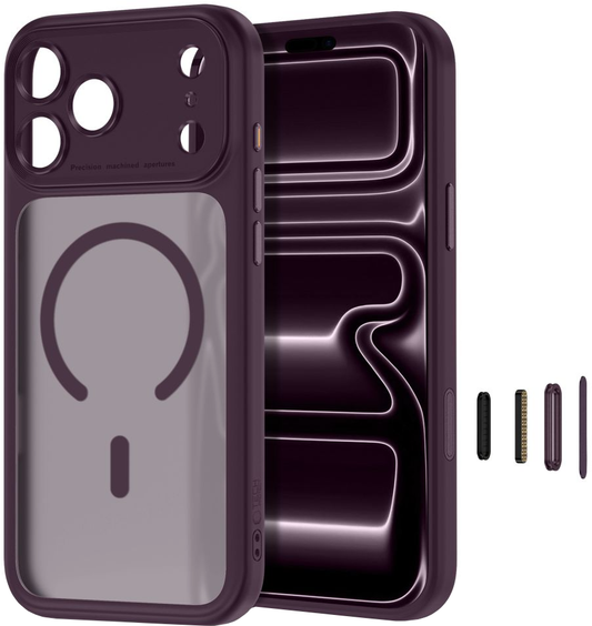 MagSafe-etui til Apple iPhone 18 Pro / 17 Pro, Tech-Protect, MagPeak CC, Mat Vinrød