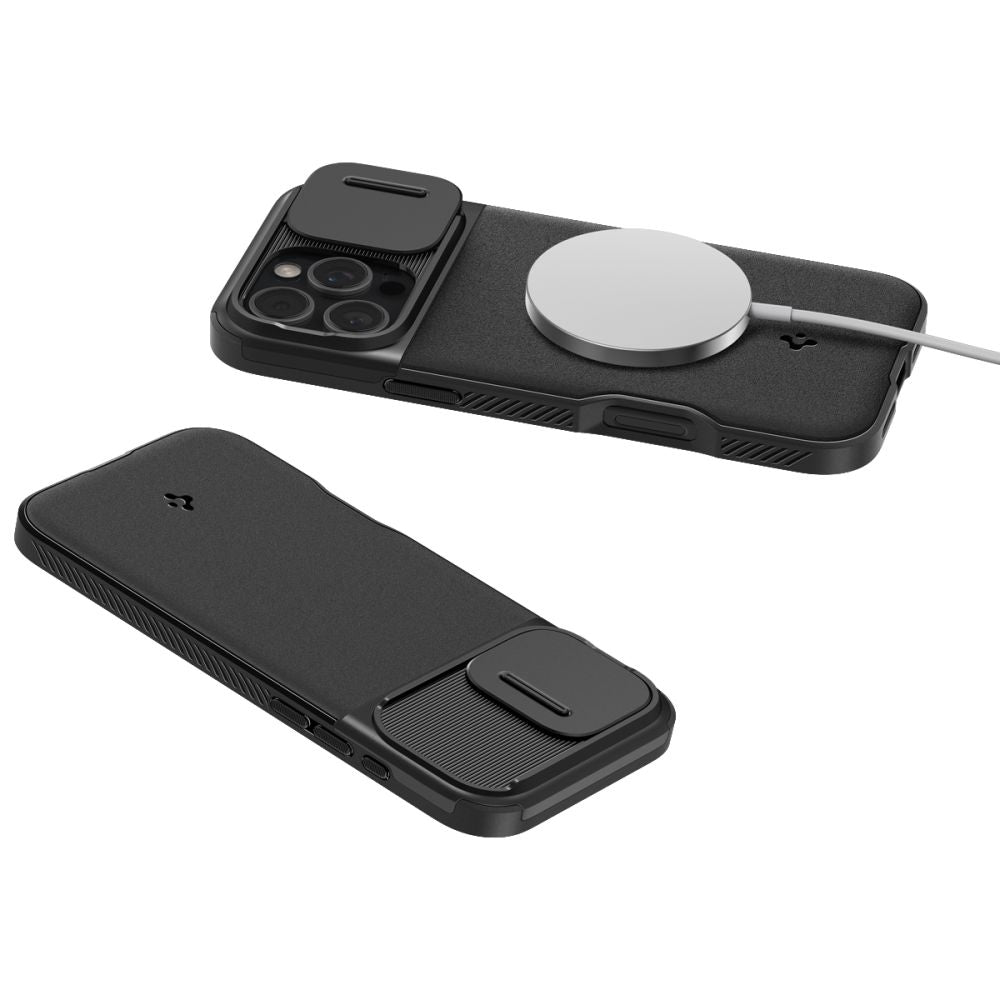 MagSafe-etui til Apple iPhone 16 Pro Max, Spigen, OPTIK ARMOR, sort ACS08015 
