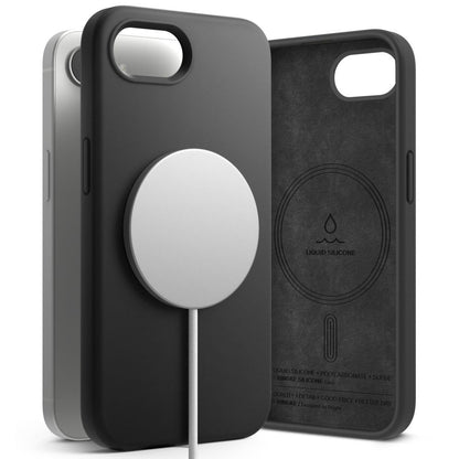 MagSafe cover til Apple iPhone 16e, Ringke, Silikone Magnetisk, Sort