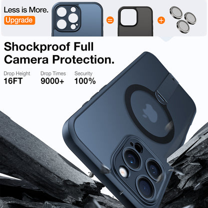 MagSafe cover til Apple iPhone 16 Pro Max, Torras, Pstand Spin, Sort