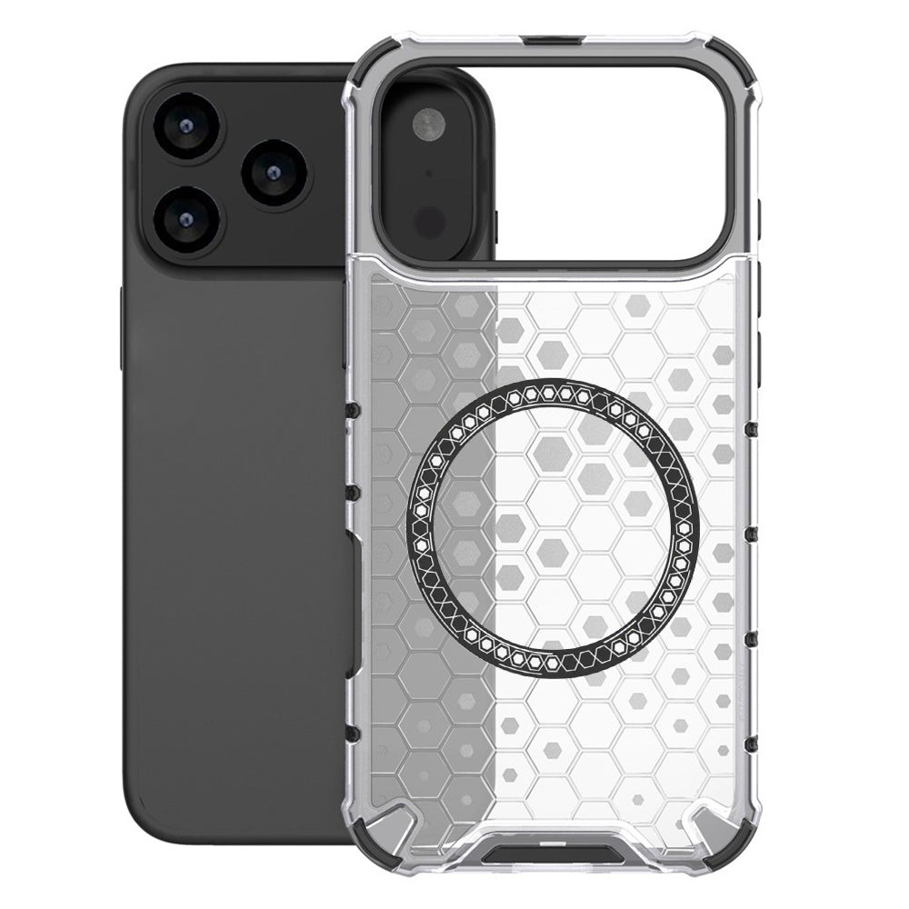 MagSafe cover til Apple iPhone 17 Pro Max, Techsuit, HoneyComb Shield, Hvid