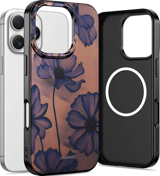 MagSafe cover til Apple iPhone 16 Pro, Tech-Protect, Lamano Velvet Night, Sort