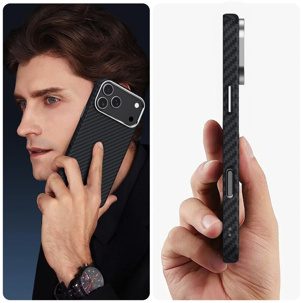 MagSafe cover til Apple iPhone 17 Pro Max, Tech-Protect, Ion Carbon, Sort