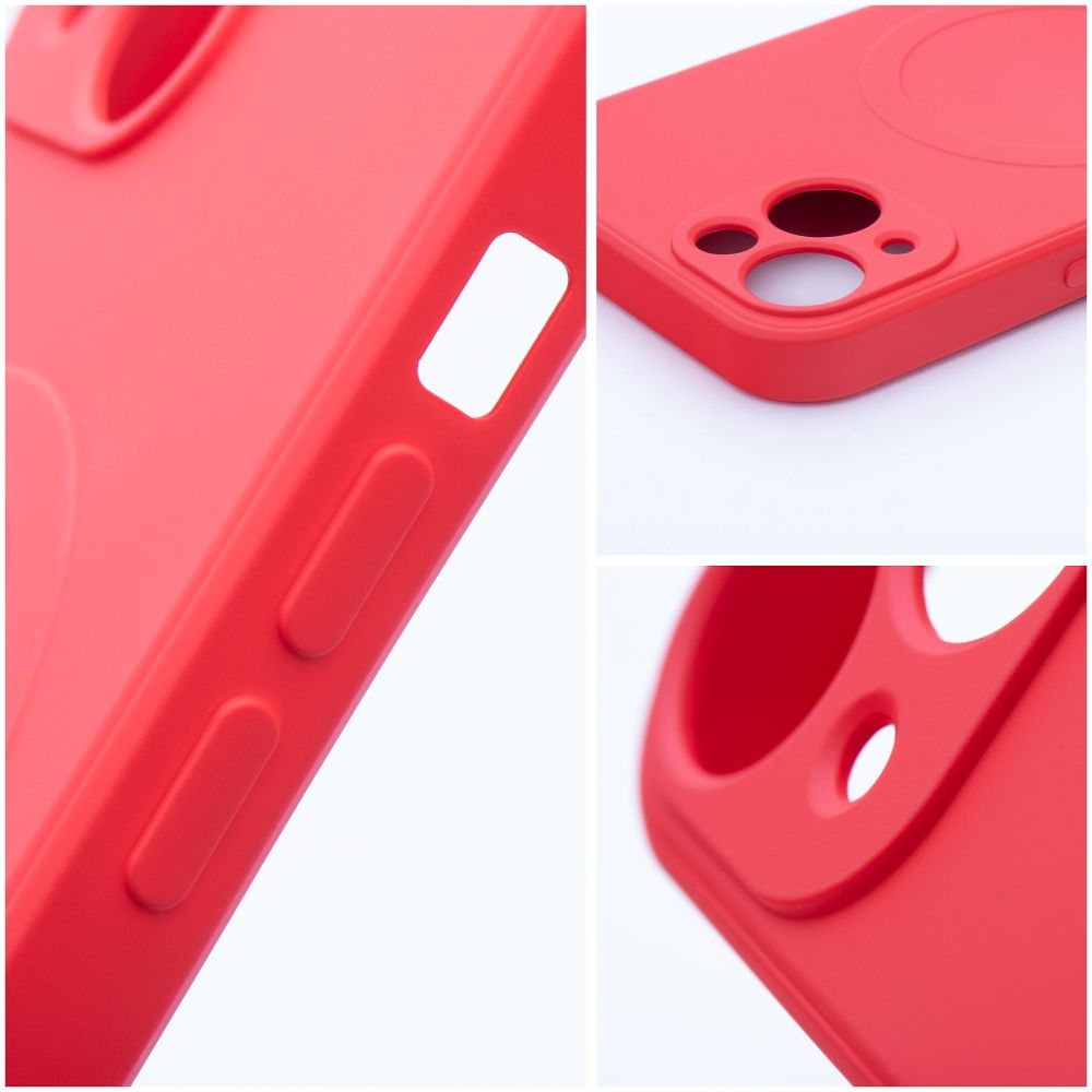 MagSafe-etui til Apple iPhone 17e / 16e, OEM, Silicone Mag, Rød
