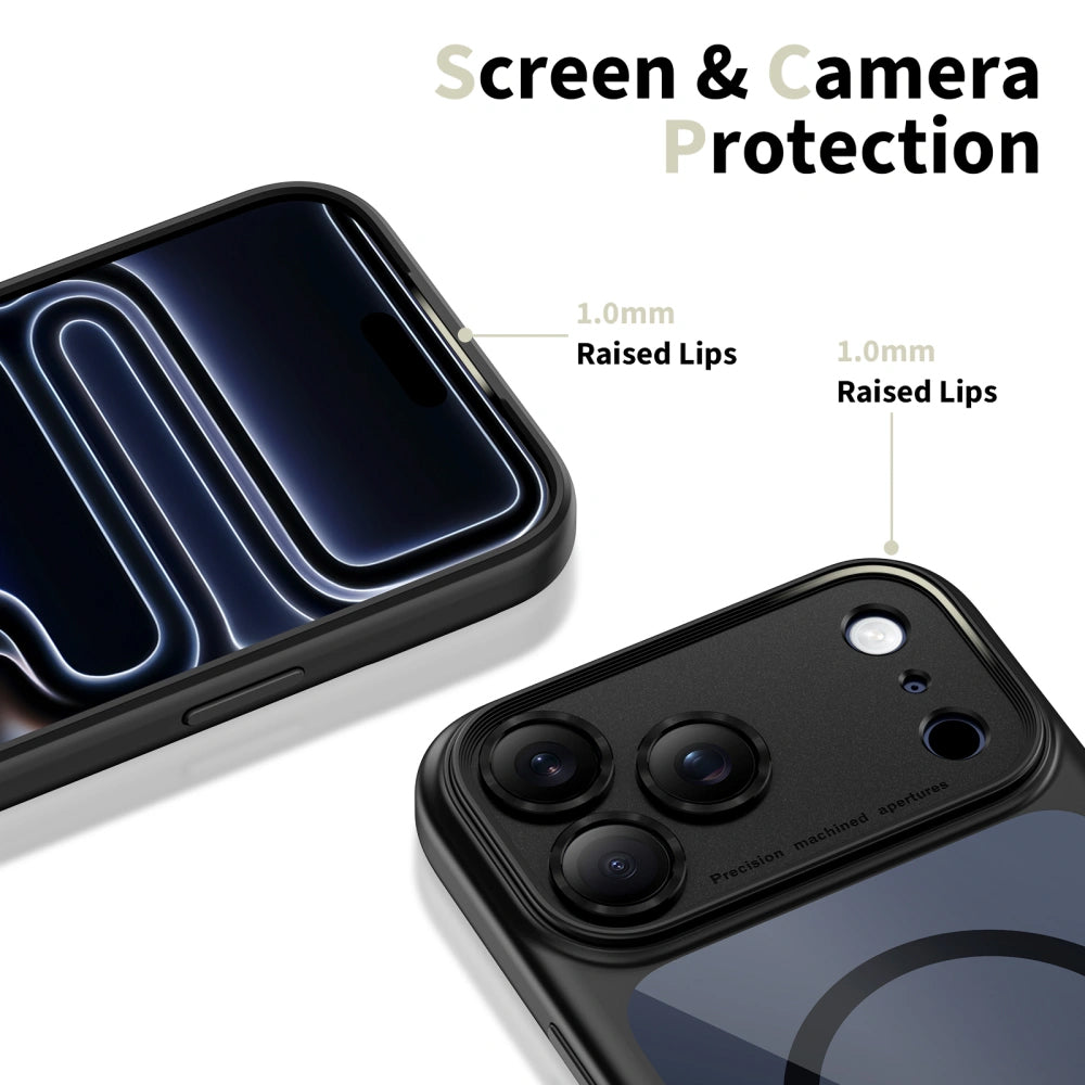 MagSafe-etui til Apple iPhone 17 Pro Max, Tech-Protect, MagPeak, Sort Transparent