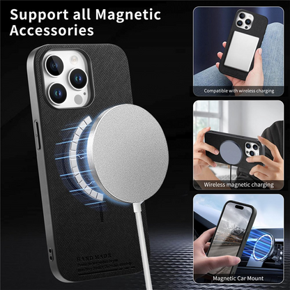 MagSafe-etui til Apple iPhone 16 Pro Max, OEM, stof, sort