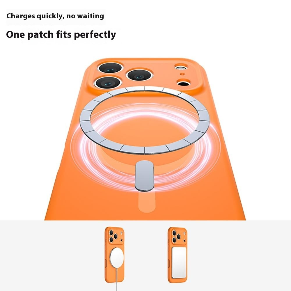 MagSafe-etui til Apple iPhone 17 Pro Max, OEM, flydende silikone, orange
