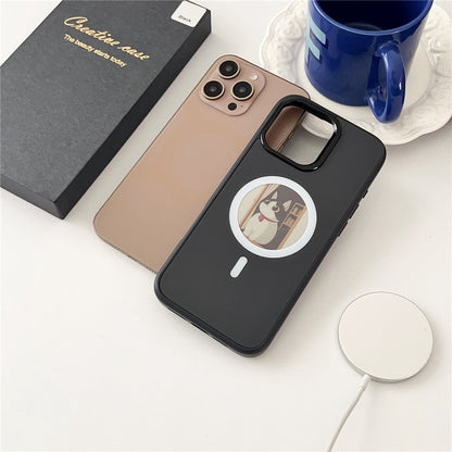 MagSafe Case for Apple iPhone 15 Pro, OEM, Round Screen Smart E-Ink, Black