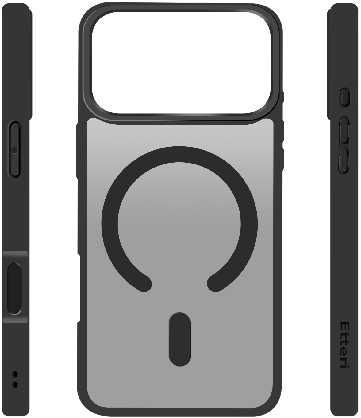 MagSafe-etui til Apple iPhone 18 Pro / 17 Pro, Etteri, Matt Mag, Sort