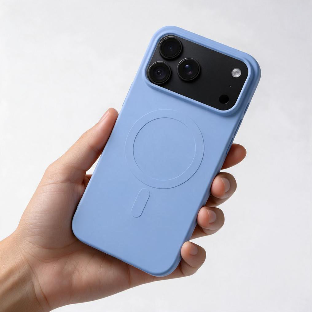 MagSafe-cover til Apple iPhone 18 Pro Max / 17 Pro Max, OEM, Silicone Mag (Big Hole), blå