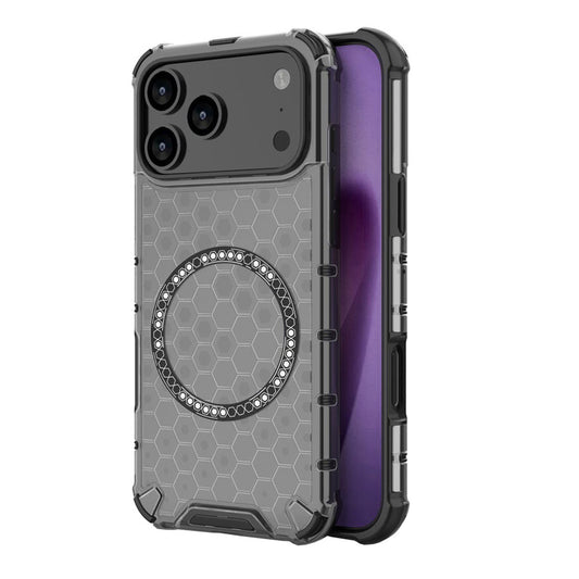 MagSafe cover til Apple iPhone 17 Pro Max, Techsuit, HoneyComb Shield, Sort