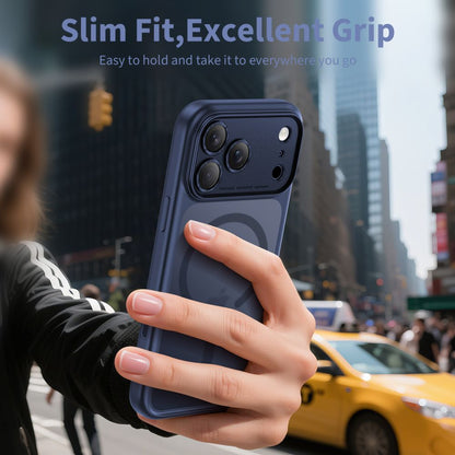 MagSafe cover til Apple iPhone 17 Pro Max, Tech-Protect, MagPeak, Mat Marineblå