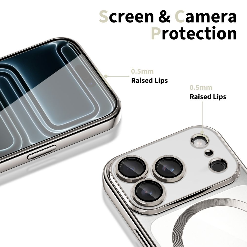 MagSafe cover til Apple iPhone 17 Pro, Tech-Protect, Magflex, Sølv