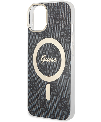 MagSafe cover til Apple iPhone 15, Guess, 4G IML, Sort GUHMP15SH4STK
