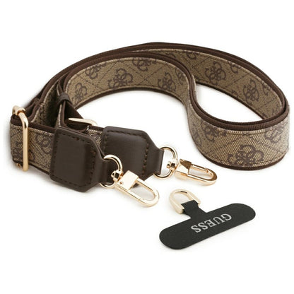 MagSafe cover til Apple iPhone 17, Guess, 4G Strass Logo med stor rem, Brun, Genforseglet