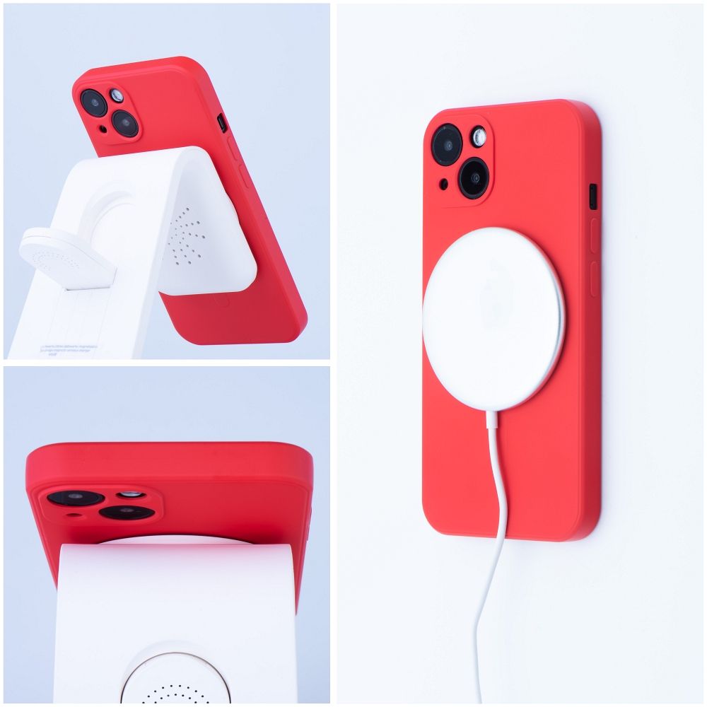 MagSafe-etui til Apple iPhone 17e / 16e, OEM, Silicone Mag, Rød