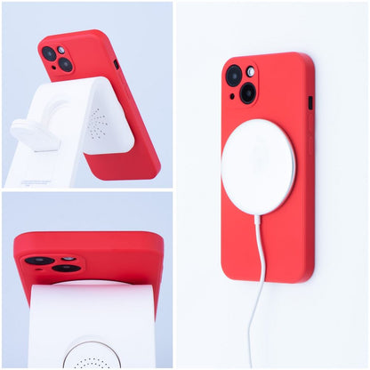MagSafe-etui til Apple iPhone 17e / 16e, OEM, Silicone Mag, Rød