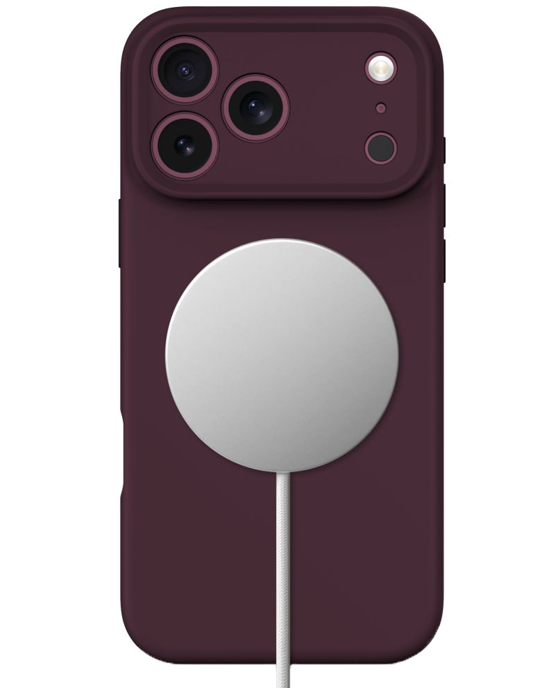 MagSafe-cover til Apple iPhone 18 Pro / 17 Pro, Tech-Protect, silikone, vinrød