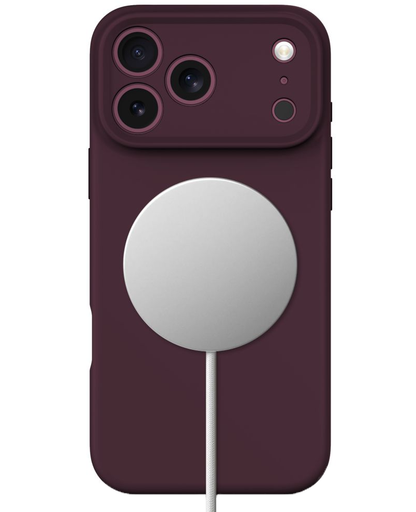 MagSafe-cover til Apple iPhone 18 Pro / 17 Pro, Tech-Protect, silikone, vinrød