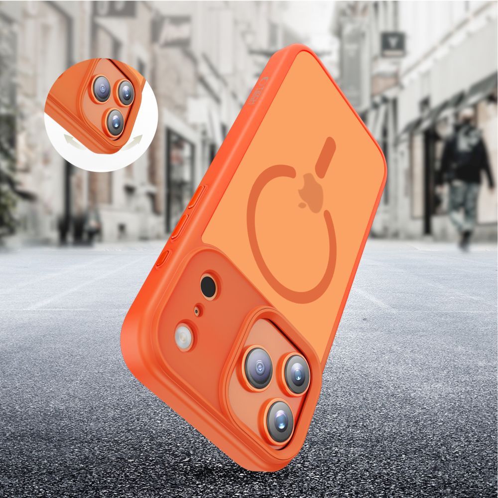 MagSafe cover til Apple iPhone 17 Pro Max, Tech-Protect, Magmat, Mat Orange