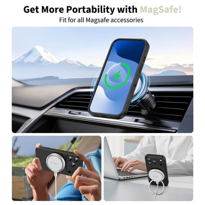 MagSafe cover til Apple iPhone 17 Pro Max, Tech-Protect, Silikone, Sort