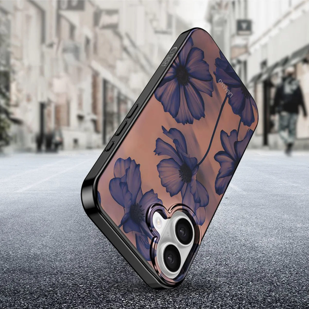 MagSafe cover til Apple iPhone 16, Tech-Protect, Lamano Velvet Night, Sort