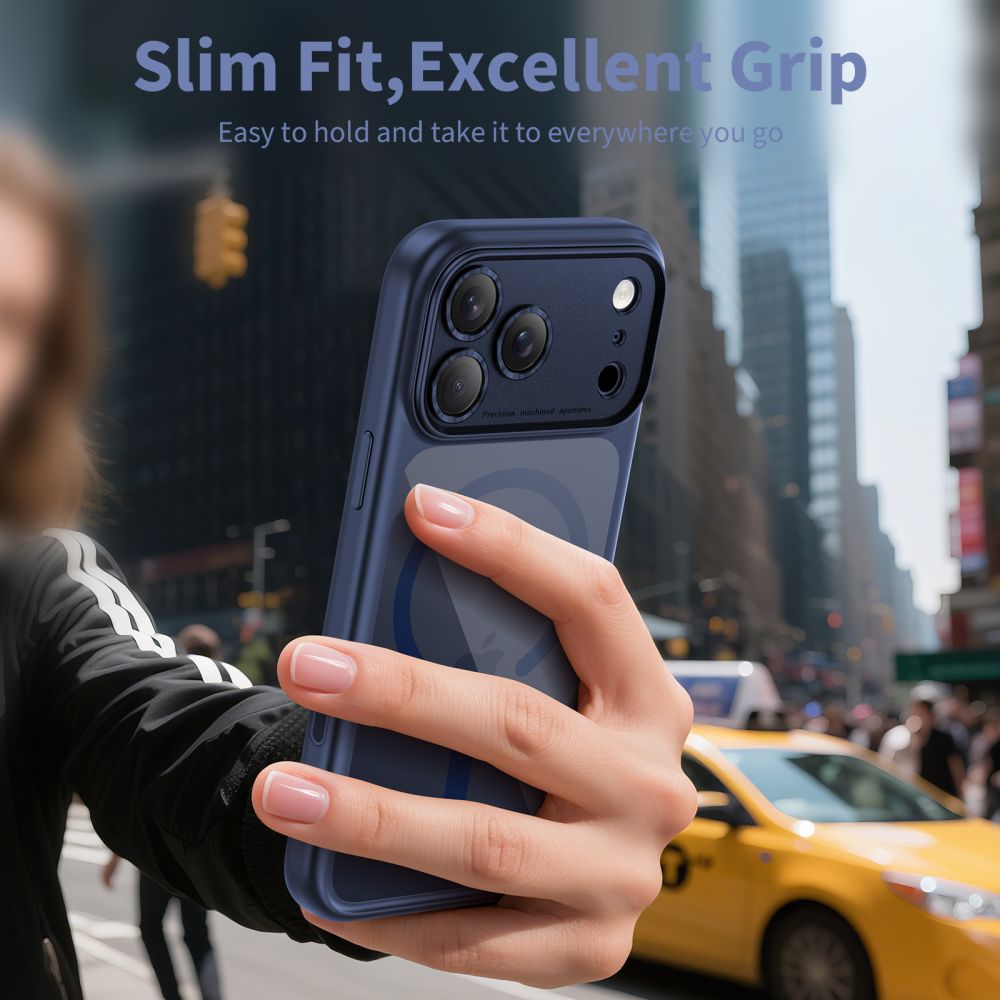 MagSafe cover til Apple iPhone 17 Pro Max, Tech-Protect, MagPeak, Marineblå