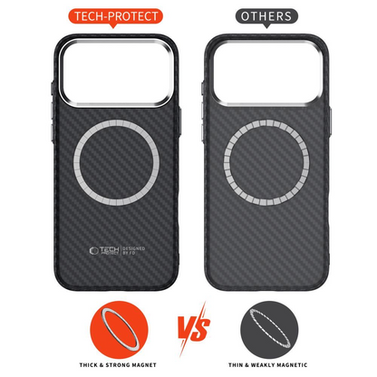 MagSafe cover til Apple iPhone 17 Pro, Tech-Protect, Ion Carbon, Sort