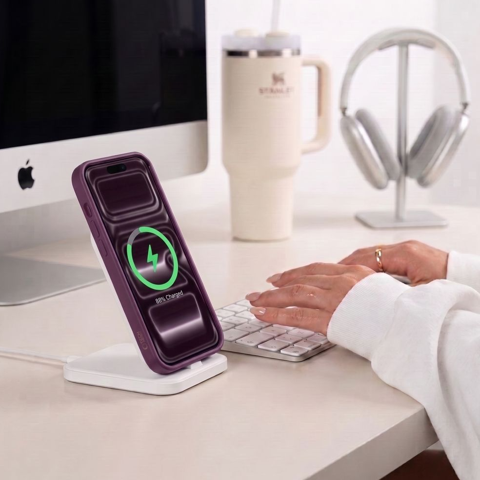 MagSafe-etui til Apple iPhone 18 Pro Max / 17 Pro Max, Tech-Protect, BasicMag, Mat Vinrød