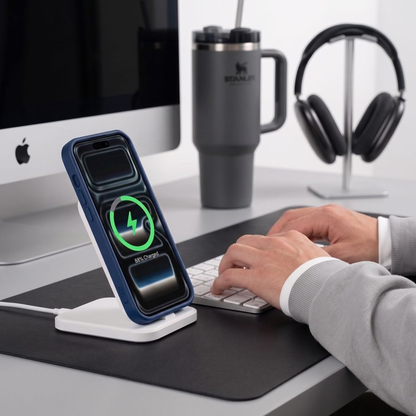MagSafe-etui til Apple iPhone 18 Pro / 17 Pro, Tech-Protect, BasicMag, Mat Marineblå