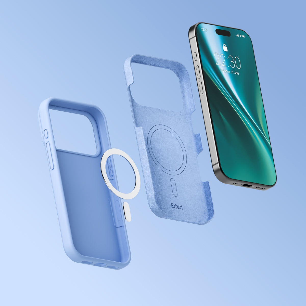 MagSafe-etui til Apple iPhone 18 Pro Max / 17 Pro Max, Etteri, Silicone Mag, Blå