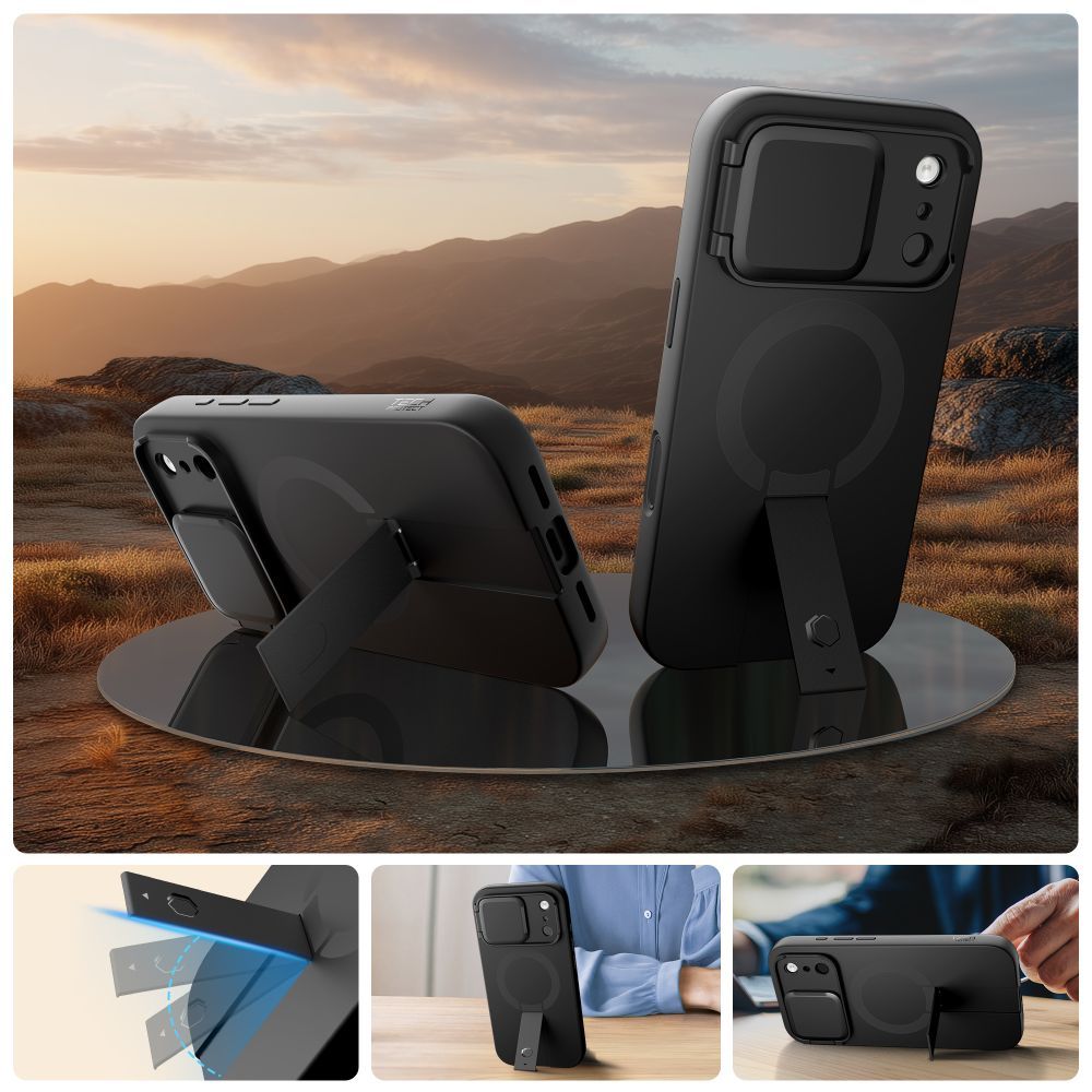 MagSafe cover til Apple iPhone 17 Pro Max, Tech-Protect, Kevlar Aura, Sort