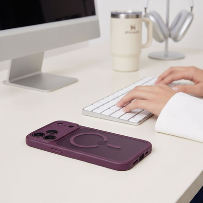 MagSafe-etui til Apple iPhone 18 Pro Max / 17 Pro Max, Tech-Protect, BasicMag, Mat Vinrød